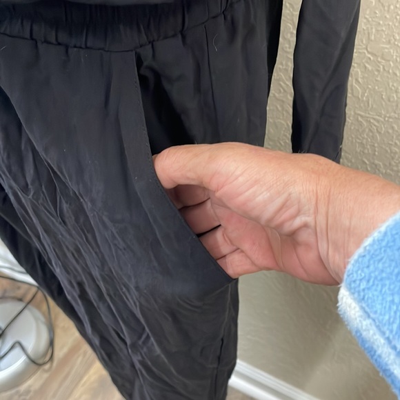 EUC SPLENDID Long-Sleeve Jumpsuit Drawstring Waist cropped leg Women’s L - Picture 5 of 12